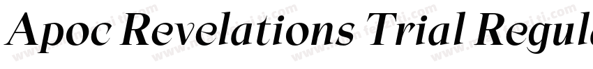 Apoc Revelations Trial Regular字体转换